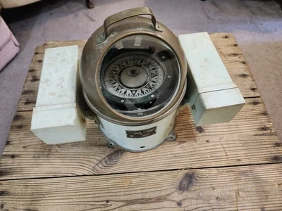 Brújula Magnética Antigua de Barco-Japón 1967-Decoración Marítima/Náutica De Colección Foto 1 de 4