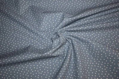 BW-Druck, Punkte, blaugrau - weiß, Br. ca. 158 cm, Mat: 100% BW - Meterware - Bild 1 von 4