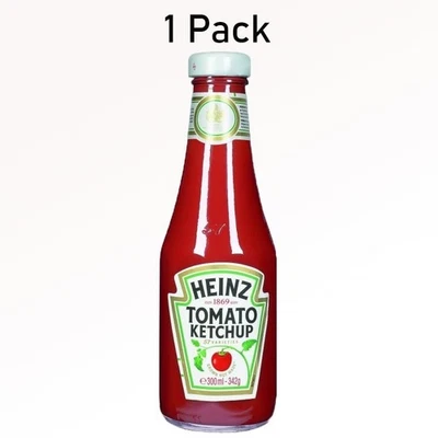 Botella de vidrio Heinz tomate ketchup 14 oz 397 ml paquete de 1 2 3 4 6 Foto 1 de 4