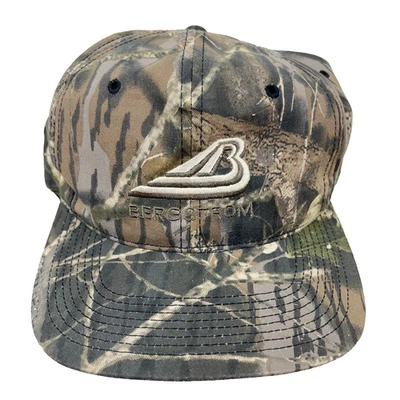 Vintage Bergstrom Camo Hat Cap SnapBack Turkey Hunting 90s Y2K Realtree Adult - Image 1 of 4
