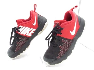 Nike Boys Team Hustle Quick University Shoes Black Red 922681-002 Size 1Y - Picture 1 of 8
