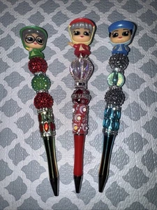 Disney Doorables Beaded Pen Set Fairies Sleeping Beauty Fancy  Rhinestone Base - Picture 1 of 6