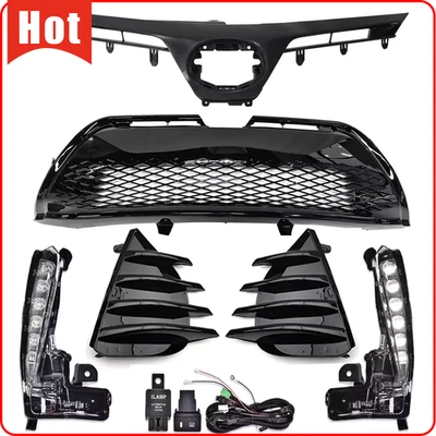 Luces antiniebla LED de rejilla inferior superior delantera de 6 piezas para Toyota Corolla SE XSE 2017-2019 Foto 1 de 4