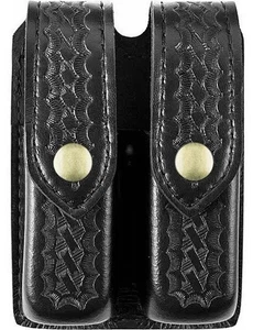 Safariland 77 Double Mag Pouch Brass Snap Size 9 For Glck 17 Basketweave 1102204 - Picture 1 of 1