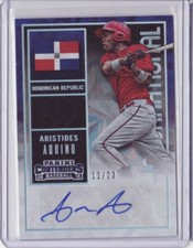 2015 Contenders International Autograph Cracked Ice Aristides Aquino 12/23 Auto