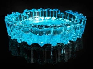 Rocky Patel Luminoso Aqua Glass Ashtray Gorgeous 10" Diameter NIB - Picture 1 of 12