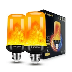[Upgraded] Hompavo LED Flame Light Bulb, 4 Modes Flickering Light Bulbs with ... - Picture 1 of 8