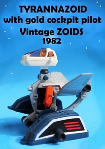 Tyrannazoid with gold pilot, vintage wind-up ZOIDs, 1980’s by TOMY of Japan - Picture 1 of 8