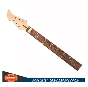 22 Fret Guitar Neck 25.5inch Rosewood Fretboard Mahogany Vine Inlay Bolt on Heel - Picture 1 of 7