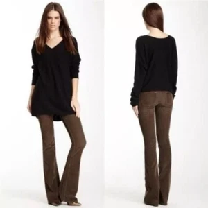 NWT Vince Vintage Flare Corduroy Pants in Dark Caramel Sz 25 $225 - Picture 1 of 5