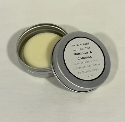 Natural Handmade Vanilla Coconut face hand lotion bar VEGAN - Image 1 of 2