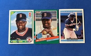 Mo Vaughn Red Sox Baseball Cards 1990 Score - 1991 Rated Rookie - 1992 Donruss