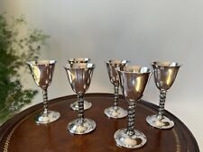 Plator Silverplated Wine Drinkware Goblets 6pc Set from Spain