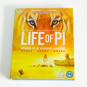 Life Of Pi (Blu-ray, 2013) Suraj Sharma, Irrfan Khan, Ayush Tandon, Rafe Spall 