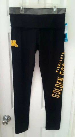 Minnesota Golden Gophers Women Juniors Leggings Large 11/13 Tights Yoga Pants Cover