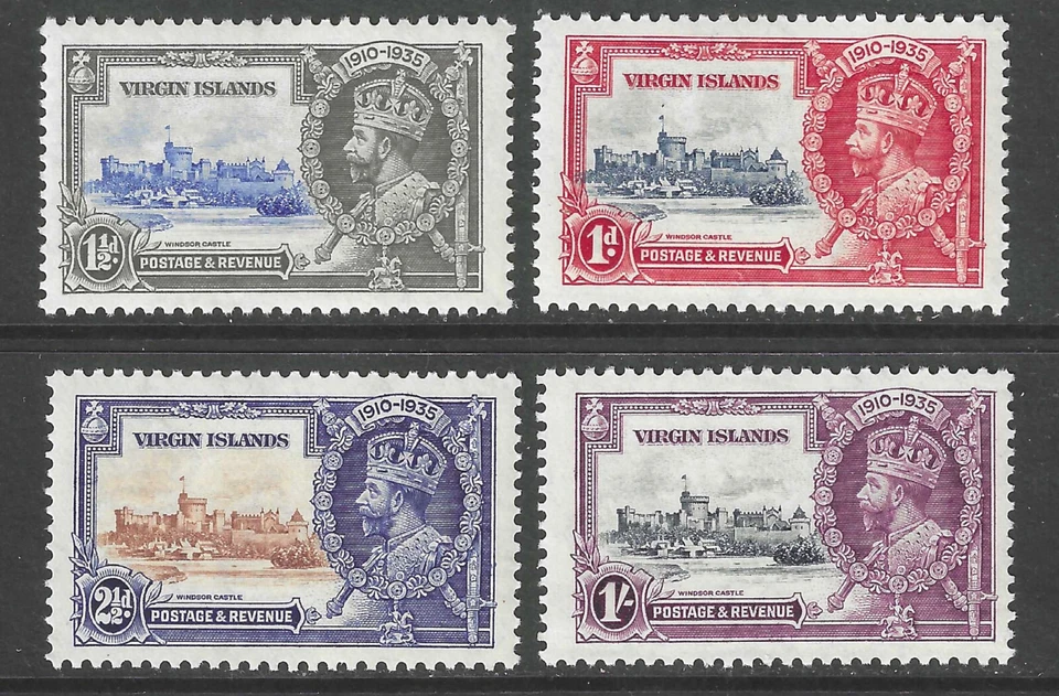 Islas Vírgenes # 69 - 72 MNH Impecable Plata Jubileo Cplt Set! ('25 SCV $32) Foto 1 de 1