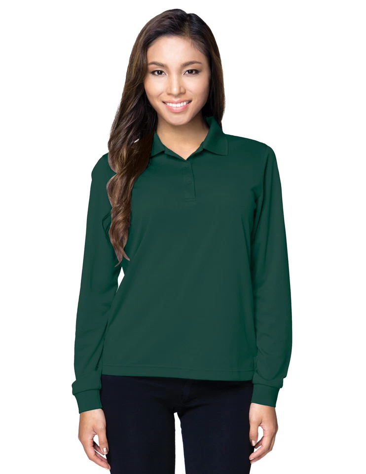 Tri Mountain Kl020Ls Lady Vital manga larga 5 OZ Polo Mini-Piqué Foto 1 de 1