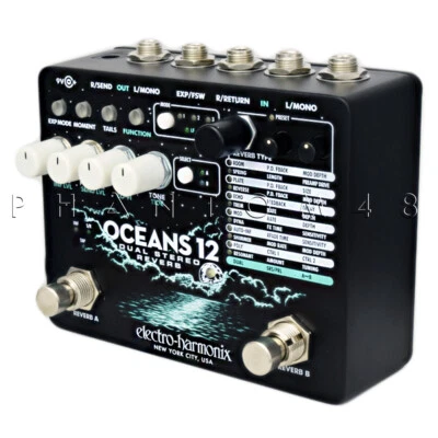 Electro-Harmonix  - Oceans 12 - Reverb - Electric Guitar Effects Pedal - Image 1 of 3