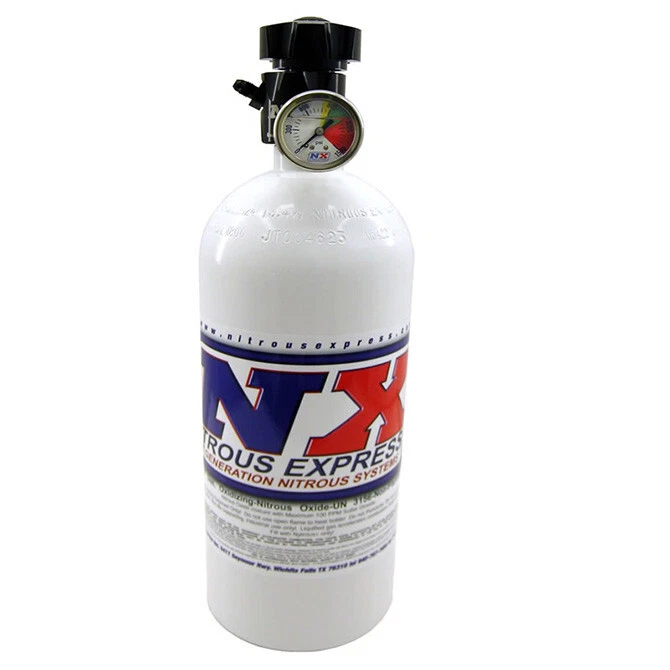 4.5kg 10Lb Bottle W/ Lightning 500 Valve W/ Gauge Nitrous Express NX 11101 - Image 1 of 1