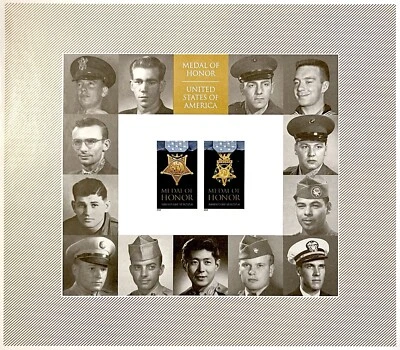 USPS Medal of Honor Postage Stamp Folio, Korean War, 20 Stamps #581044, 2014 - Image 1 of 4