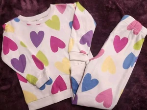 Toddler Girls 24 Months "COLORFUL HEARTS" Sweatsuit BRAND NEW W TAGS - Picture 1 of 2