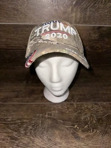 Donald Trump 2020 Camo Hat Cap Strap Back Realtree Keep America Great USA Made - Picture 1 of 10
