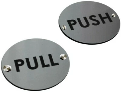 SKUK Pull Push Door Signs Shop Window Salon Hotel Restaurant Office Cafe Sign fixings