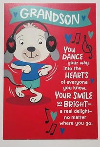 Happy Valentine’s Day Love You, Grandson Hallmark You Dance Greeting Card - Picture 1 of 4