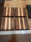 Handmade Wooden Trivets or Coaster Set 4 x4 in Square Artisan Made