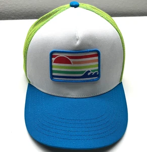 Beach Sun Waves Multicolor Target Trucker Hat Kids Unisex OSFM Snapback Mesh - Picture 1 of 11