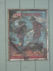 VINTAGE MAINE DEPT of INLAND FISHERIES & GAME "Gee Mister" FISHING POSTER Rare - Picture 1 of 8