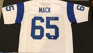 Rams Tom Mack Signed Autographed White Pro Style Jersey HOF 2013 ~ JSA COA - Picture 1 of 7