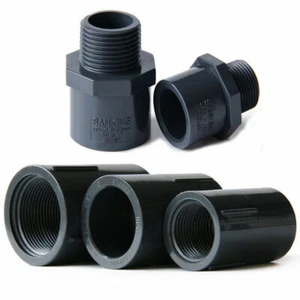 UPVC Water Supply Pipe PT1/2"- 2" Female/Male Threaded Fittings Adapter Joint - Picture 1 of 8