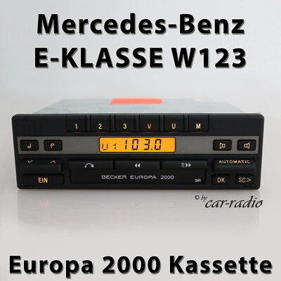Becker Europa 2000 BE1100 Kassettenradio Mercedes W123 Radio E-Klasse 123 Tape - Bild 1 von 4