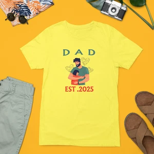 Dad Est. 2025 Neu Dad T-Shirt Expecting Väter Erste Baby Partner Geschenk - Imagen 1 de 24