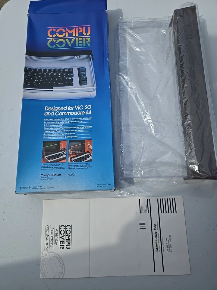 VINTAGE Compu Cover VIC 20 & Commodore Hard Plastic Keyboard Cover Protection - Image 1 of 4