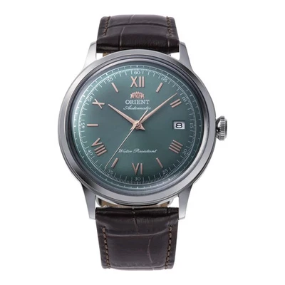 Orologio Automatico ORIENT BAMBINO CLASSIC RA-AC0023E30B Pelle Marrone Verde - Immagine 1 di 4
