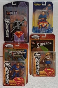 DC Super Heroes Figures Lot Exclusive 2006 Mattel Steel, Superman X 2, Supergirl - Picture 1 of 20
