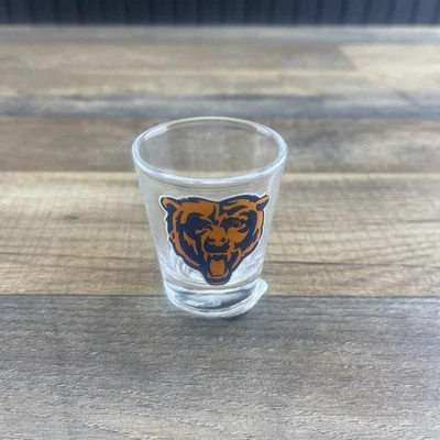 NFL Chicago Bears vidrio transparente con logotipo de mascota vaso de chupito con licencia Foto 1 de 4