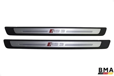 Audi RS3 S3 A3 Front Left & Right Illuminated Door Sill 2017 - 2020 OEM - Image 1 of 4