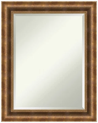 Espejo de baño de bronce para lavabo, tocador rectangular de bronce Manhattan 29x23... Foto 1 de 4