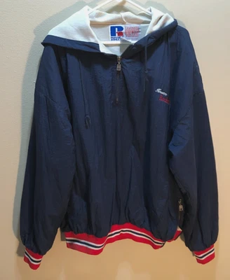 Houston Rockets NBA Vintage Años 90 Azul Peso Pesado Cremallera Pullover Sudadera con Capucha Chaqueta XL Foto 1 de 4