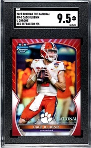 2023 Bowman U Chrome The National Cade Klubnik SGC 9.5 RC Red Refractor 2/5 JSY# - Picture 1 of 2