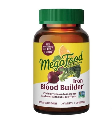 MegaFood Blood Builder Minis suplemento de hierro clínicamente demostrado para aumentar Iro... Foto 1 de 2