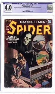 The Spider Pulp #51 December, 1937 CGC Apparent VG 4.0 Howitt Skeleton Cover! - Picture 1 of 2
