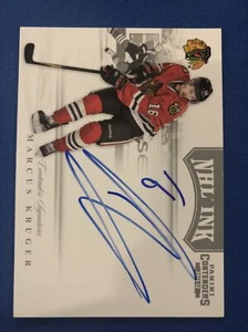 2011-12 PANINI CONTENDERS MARCUS KRUGER HARD AUTO NHL INK 11 Chicago Blackhawk - Picture 1 of 2