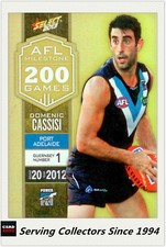 2013 Select AFL Champions Milestone Holofoil Card MG54 Domenic Cassisi (P. Adel)