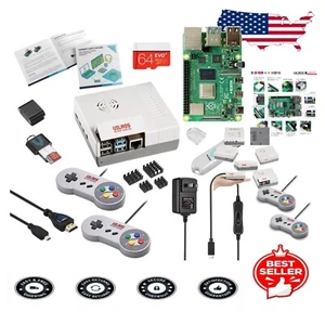 All-in-One Raspberry Pi 4 Retro Gaming Setup with SNES Controllers & Accessories - Afbeelding 1 van 9