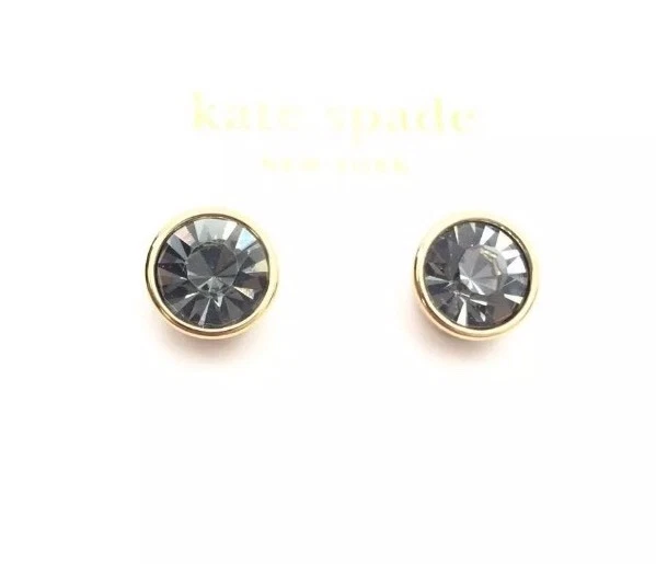 Kate Spade Crystal Round Bezel Stud Earrings W1115 - Image 1 of 2