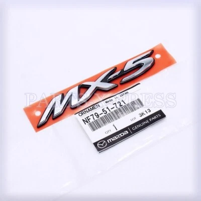 NUEVO OEM GENUINO MAZDA MX-5 MIATA EMBLEMA TRASERO PLACA DE IDENTIFICACIÓN "MX-5" NF79-51-721 Foto 1 de 4
